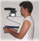 Názorné držení stabilizátoru s kamerou (Kliknutí zvětší)