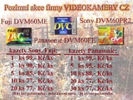 Koláž z naší nabídky mini-DV kazet (Kliknutí zvětší)