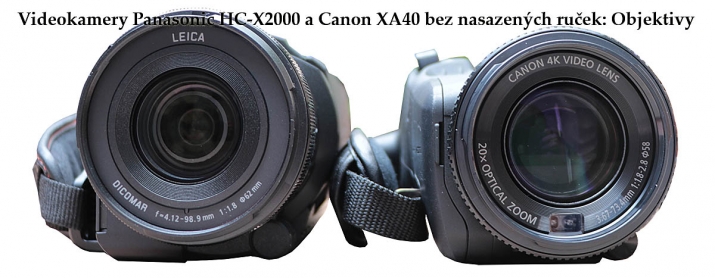 Videokamery Panasonic HC-X2000 a Casnon XA40: objektivy