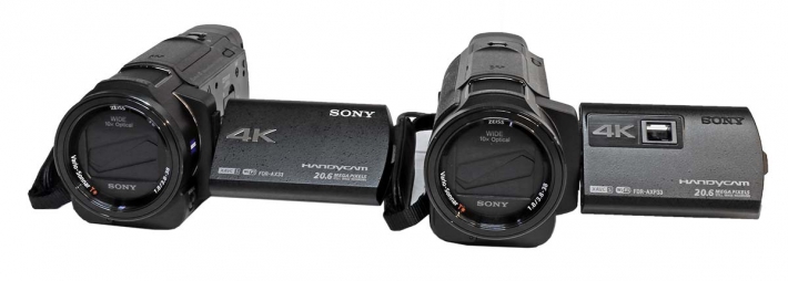 Sony HDR-AXP33 vedle AX33 bez P...