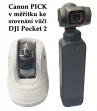 Canon PICK v měřítku pro srovnání s DJI Pocket 2...