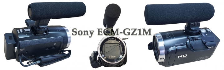 Mikrofon ECM-GZ1M na Sony CX625 ve 3 pohledech