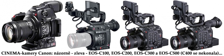 První čtyři CINEMA-kamery Canon EOS-C100 až C500