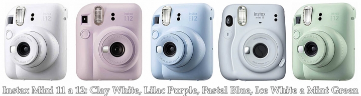 PĚT z barevných verzí zábavné řady Instax Mini 11+12