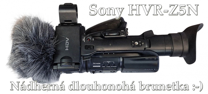 Krásná profesionální Videokamera Sony HVR-Z5N shora Krásná profesionální Videokamera Sony HVR-Z5N shora