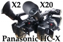 Videokamery Panasonic HC-X2 a HC-X20 vedle sebe...