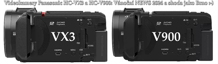 Novinky firmy Panasonic: Videokamery HC-VX3 a V900