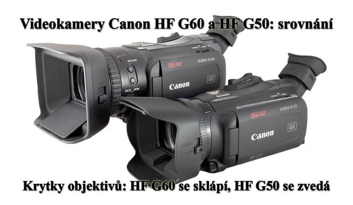 Videokamery Canon HF G60 a HF G50: krytky objektivů