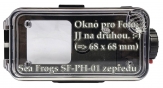 Detail přední strany pouzdra s oknem pro Fotoaparát...