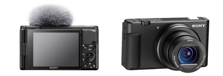 Vlogovaqcí Foto-Kamera Sony ZV-1 v detailech těla...