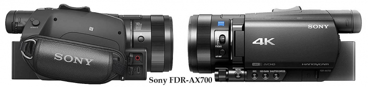 VIDEOKAMEA Sony FDR-AX700 v detailech svého těla 