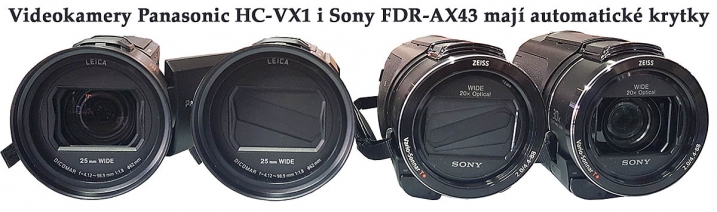 Automatické krytky objektivů HC-VX1 a FDR-AX43