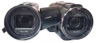 Videokamery Panasonic VX1 a AX43 v detailu zepředu