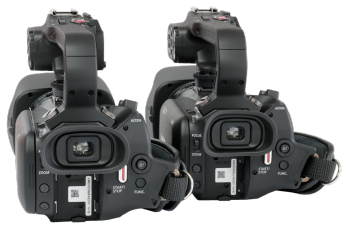 Videokamery Canon XA11 a XA30: srovnání zezadu...